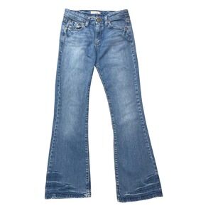 Levis 518 Superlow Bootcut Jeans Womens 3M Blue Denim Low Rise Y2K Vintage Denim